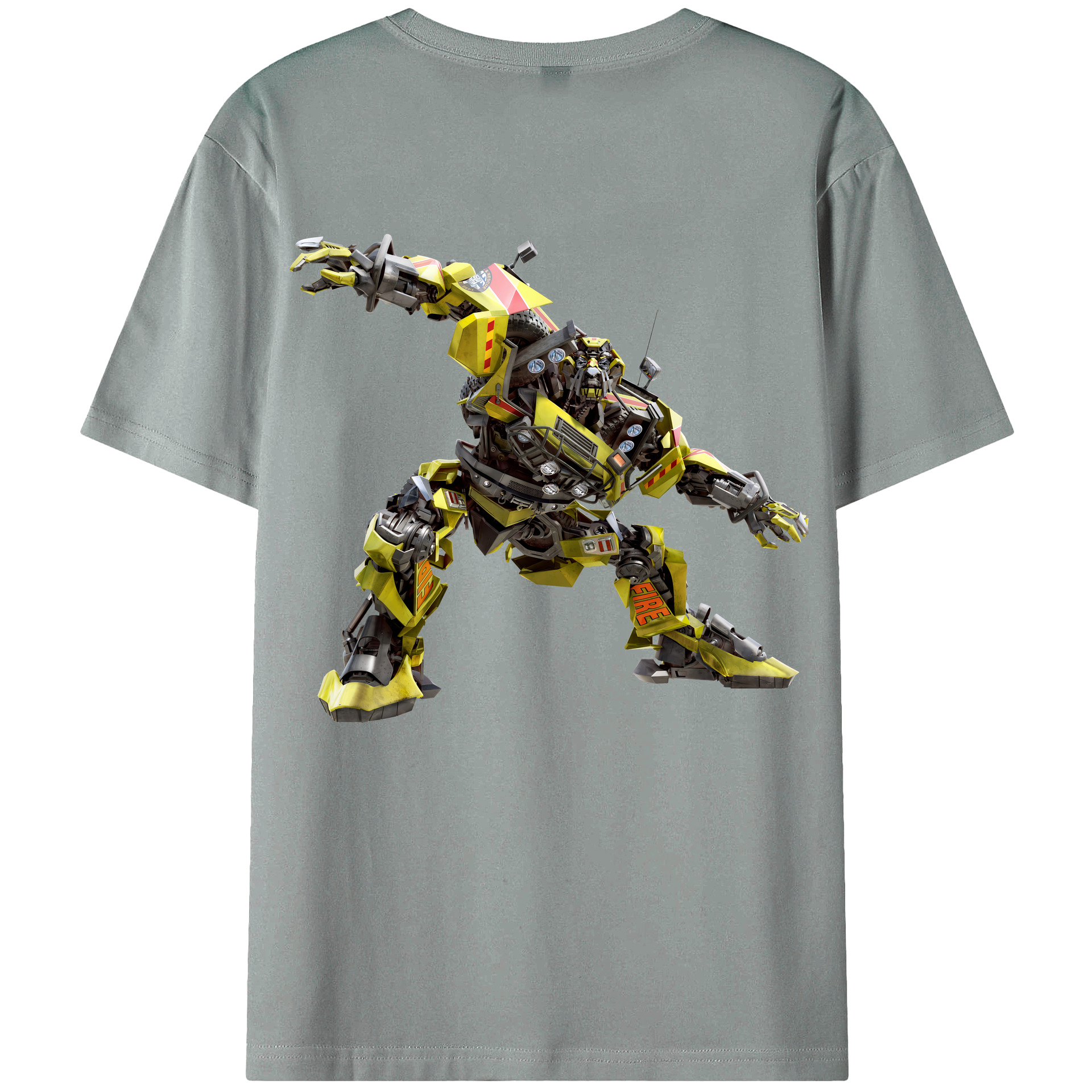 （画像用） Transformers トランスフォーマー 綿100％ メンズ半袖Tシャツ（バックプリント） 通気性